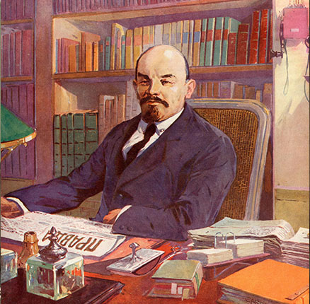 Lenin at a deck